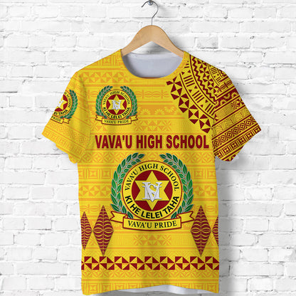 Tonga Vava'U High School T Shirt Simple Style - Yellow