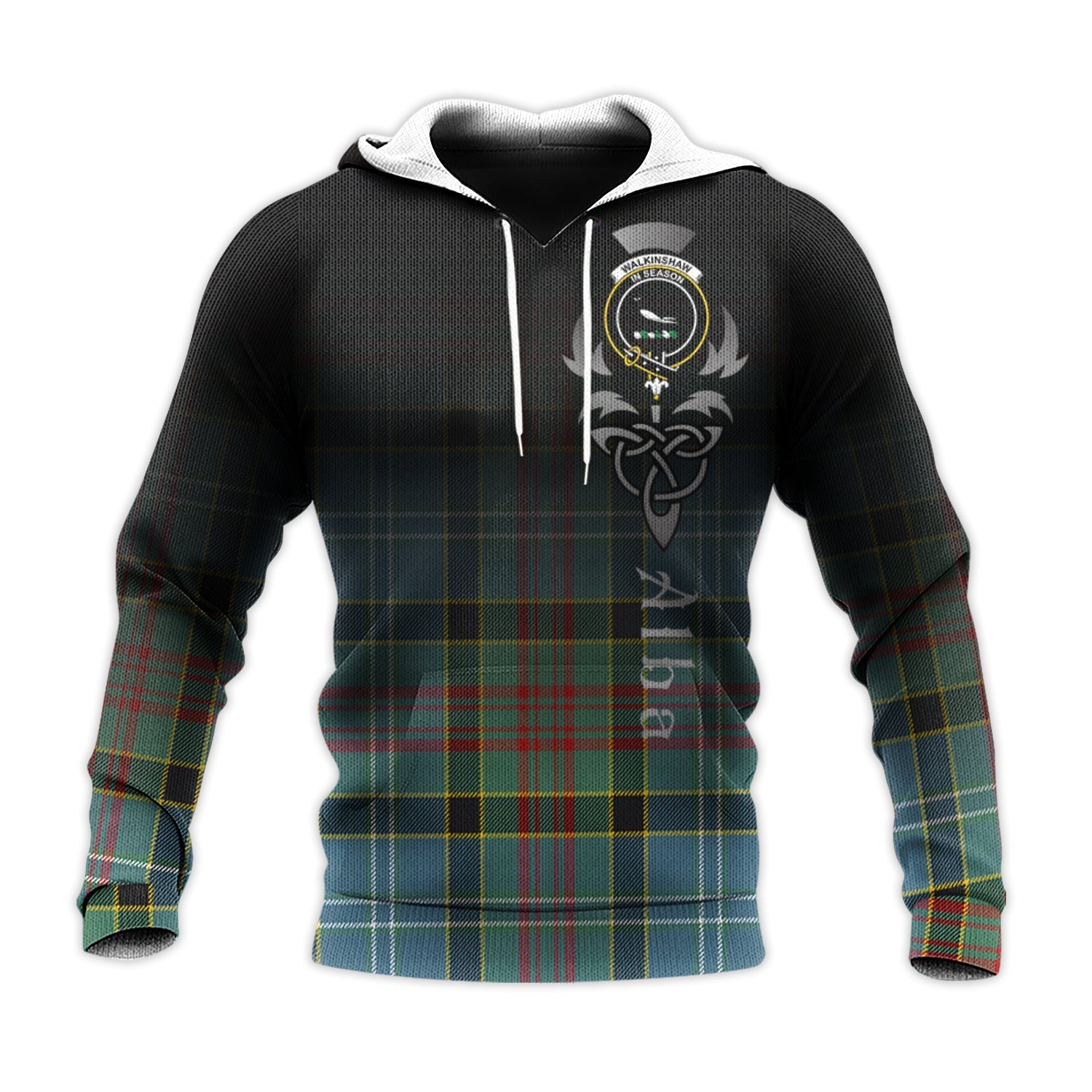 Printivon Walkinshaw Tartan Crest Alba Celtic Hoodie
