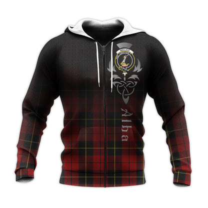 Printivon Wallace Tartan Crest Alba Celtic Hoodie