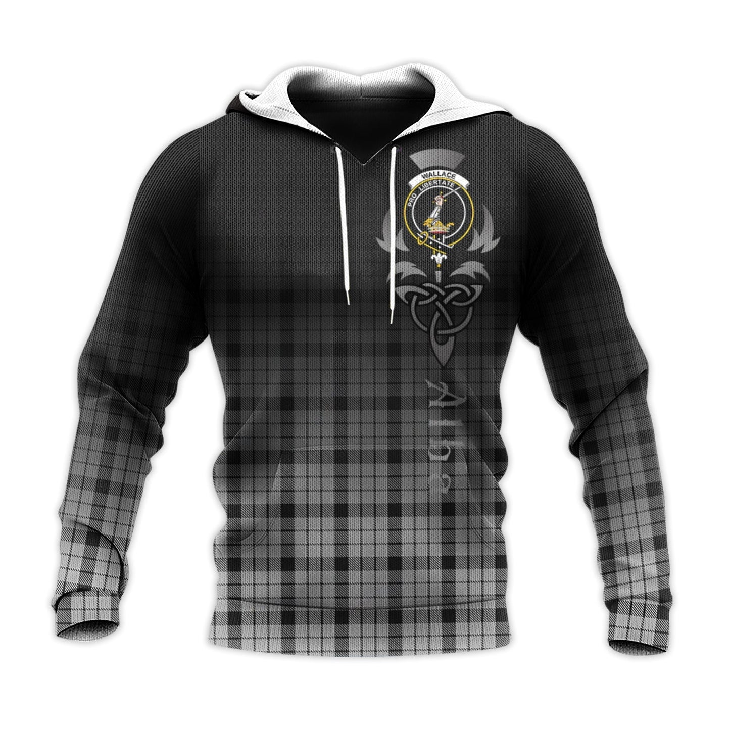 Printivon Wallace Dress Tartan Crest Alba Celtic Hoodie