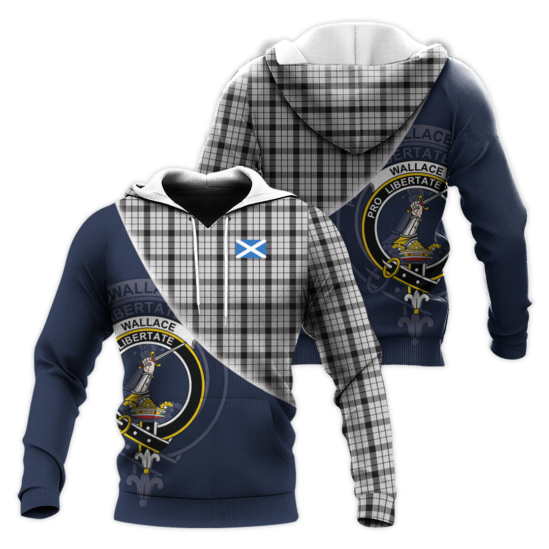 Printivon Wallace Dress Tartan Scottish Crest Hoodie