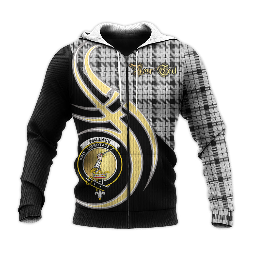Printivon Wallace Dress Clan Believe In Me Crest Tartan Knitted Hoodie Custom Your Text