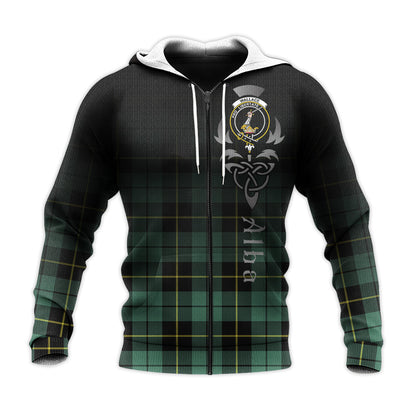 Printivon Wallace Hunting Ancient Tartan Crest Alba Celtic Hoodie