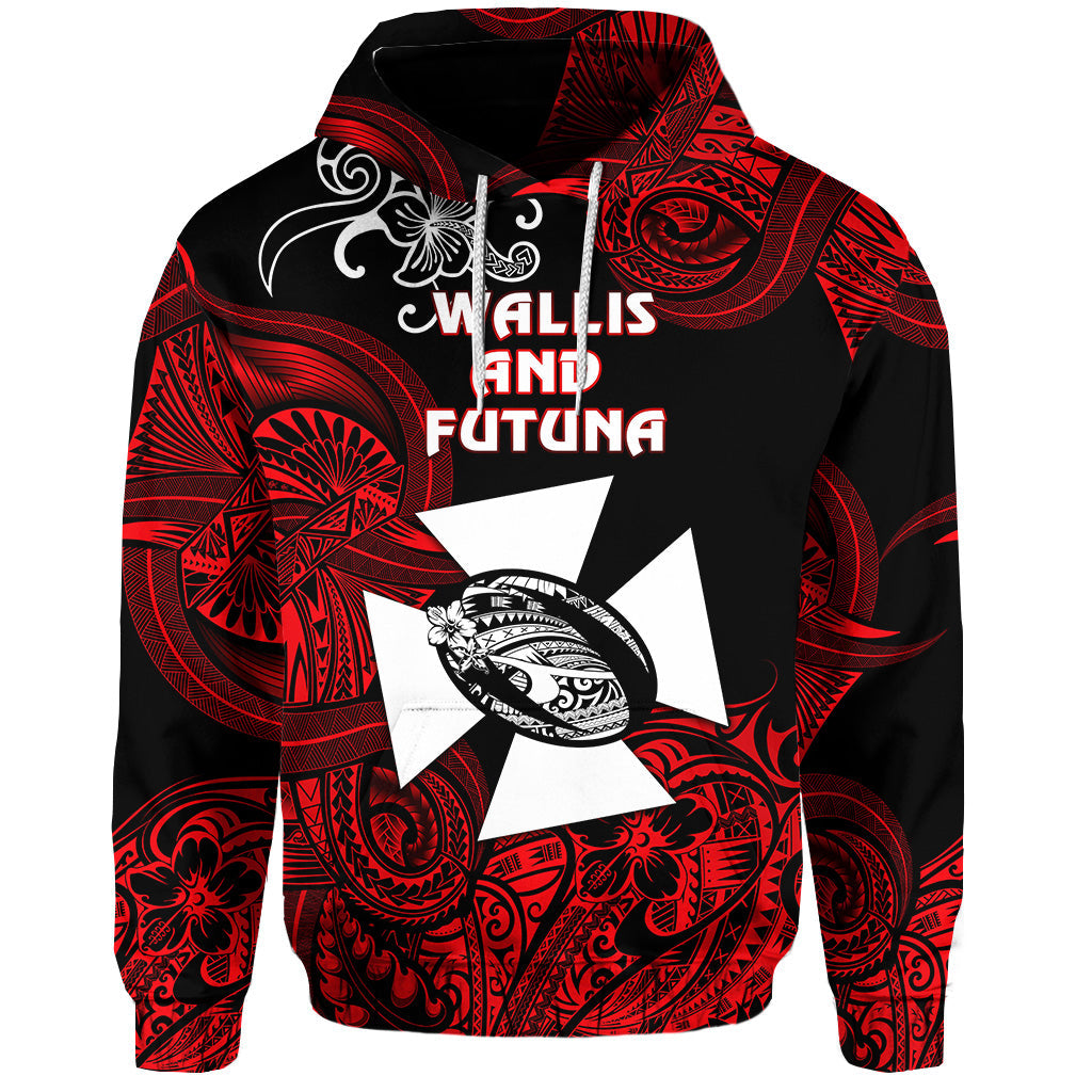 ( Personalised) Wallis and Futuna Polynesian Hoodie Unique Style Red