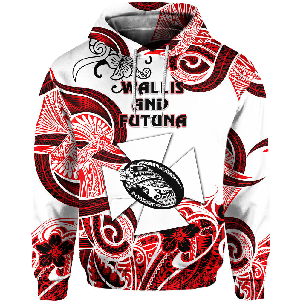 ( Personalised) Wallis and Futuna Polynesian Hoodie Unique Style White