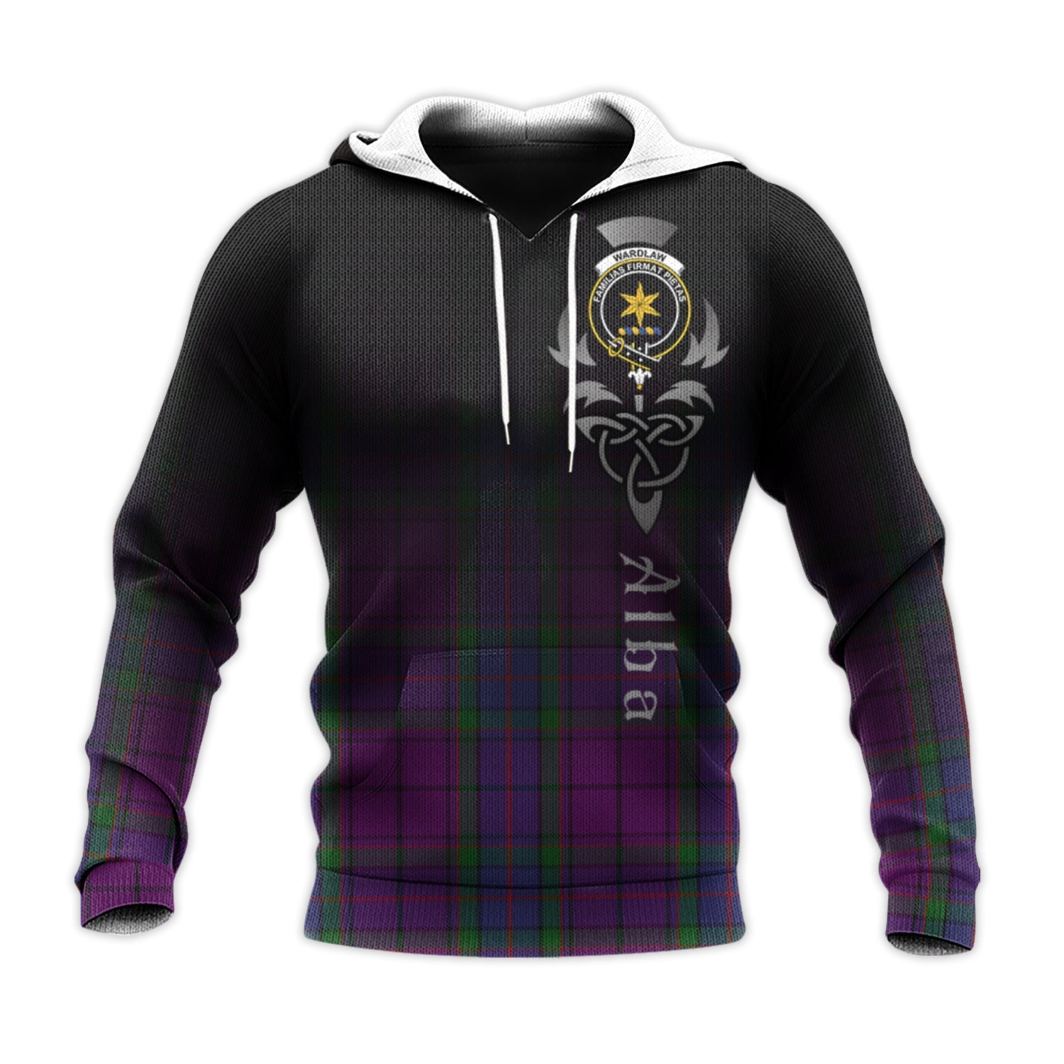 Printivon Wardlaw Tartan Crest Alba Celtic Hoodie