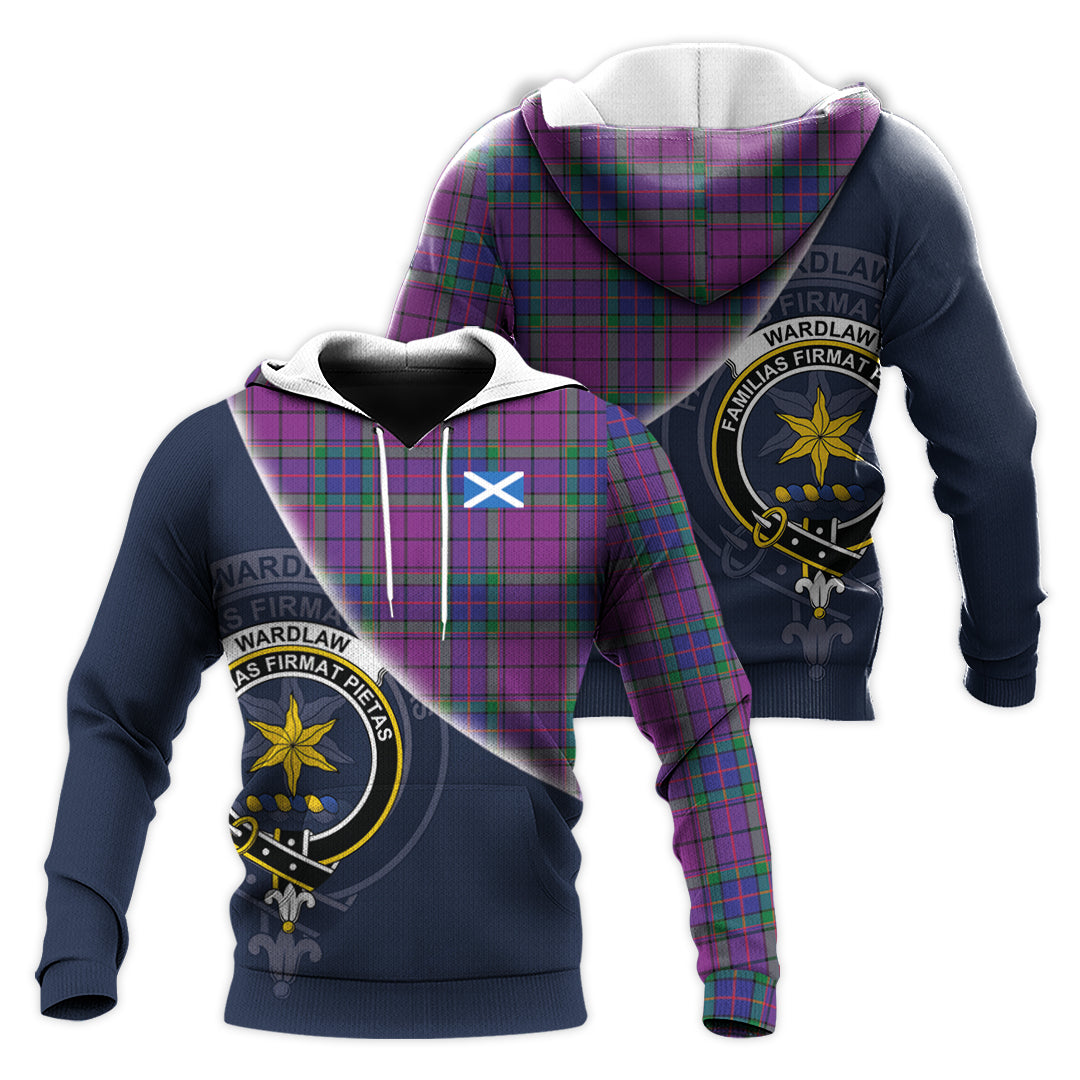Printivon Wardlaw Modern Tartan Scottish Crest Hoodie