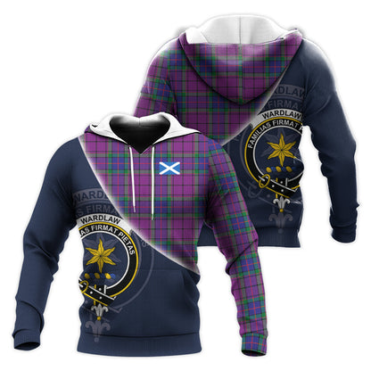 Printivon Wardlaw Modern Tartan Scottish Crest Hoodie