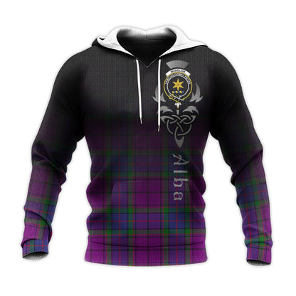 Printivon Wardlaw Modern Tartan Crest Alba Celtic Hoodie