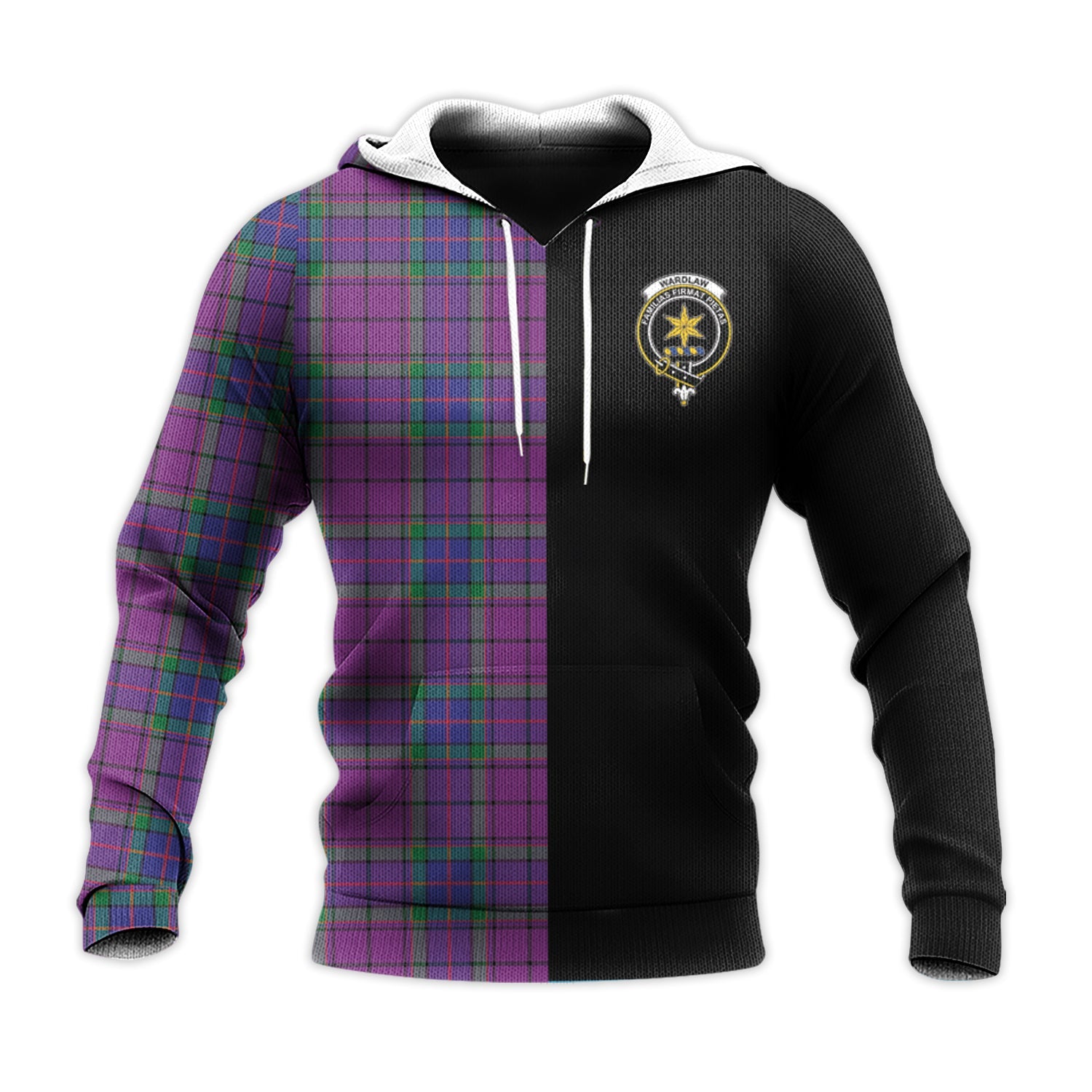 Printivon Wardlaw Modern Tartan Personalize Half Hoodie