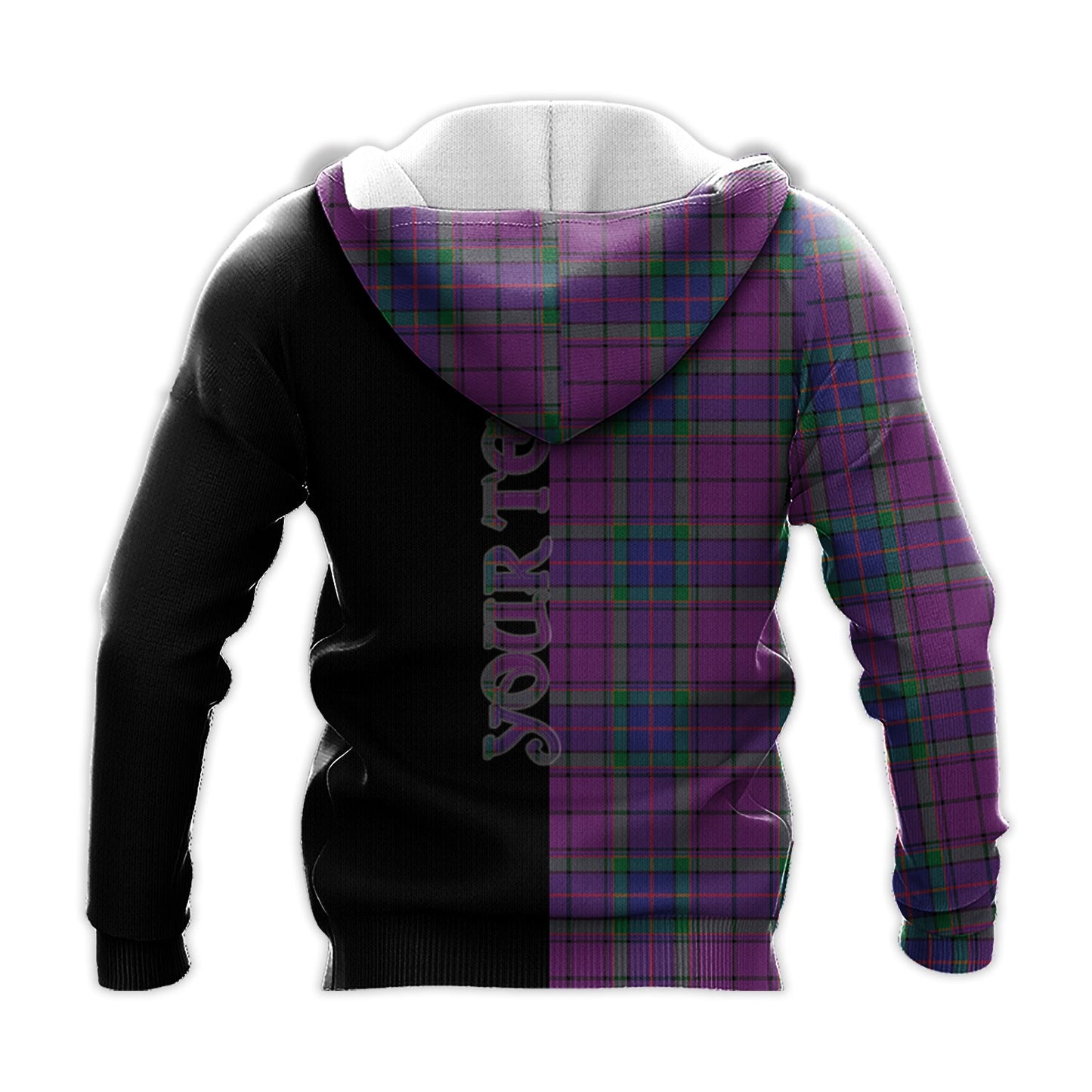 Printivon Wardlaw Modern Tartan Personalize Half Hoodie