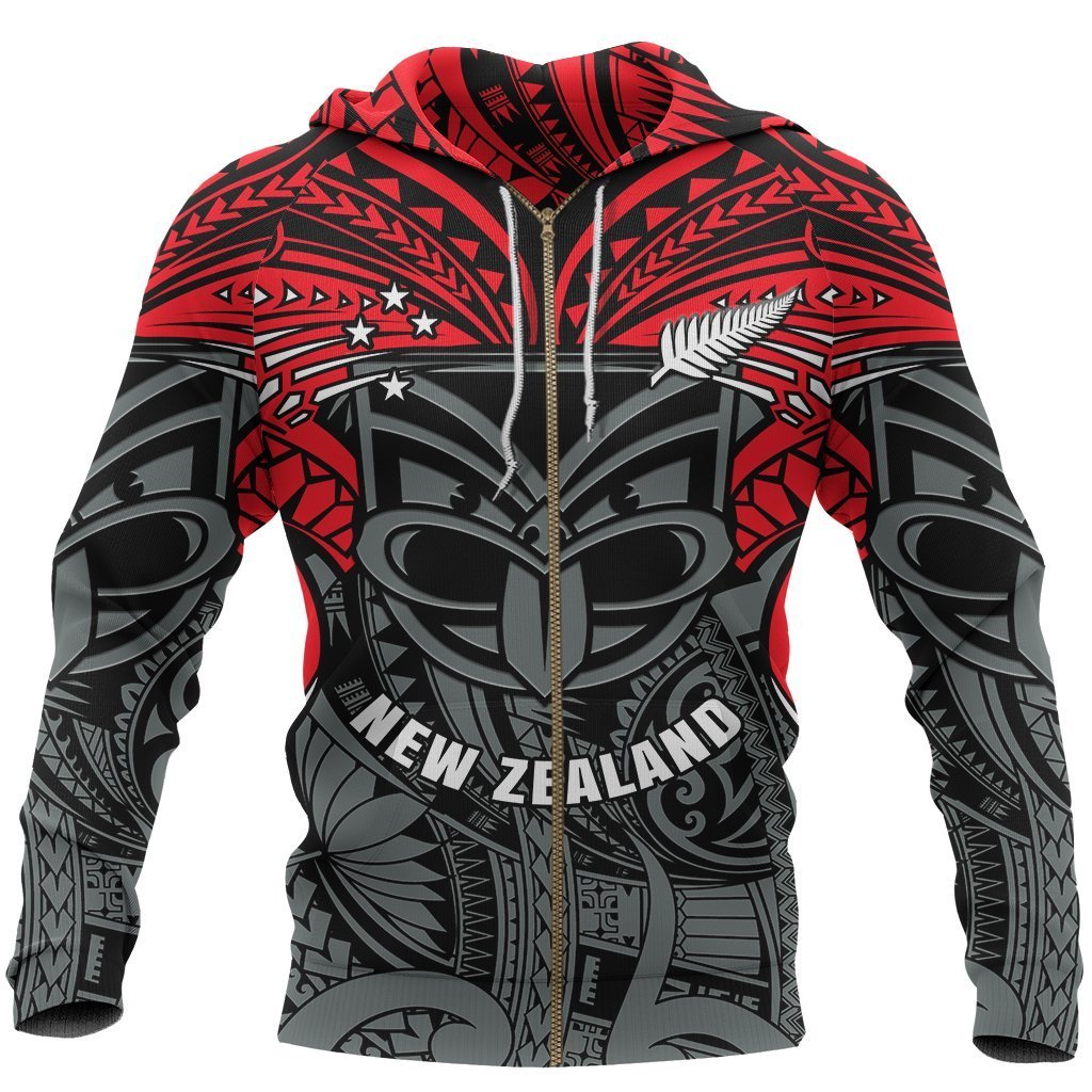 New Zealand Maori Zip Hoodie, Warriors Rugby Full Zip Hoodie