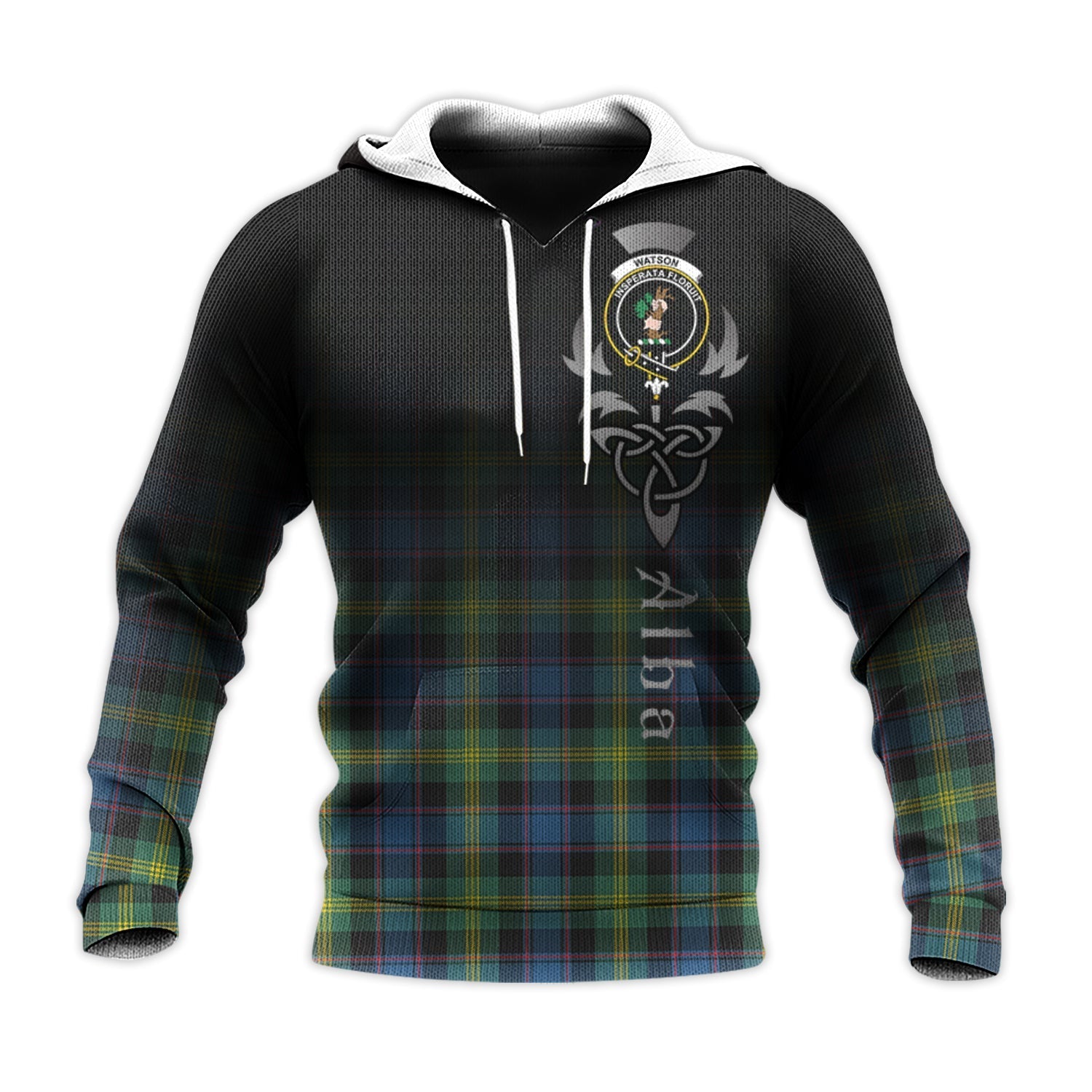 Printivon Watson Ancient Tartan Crest Alba Celtic Hoodie
