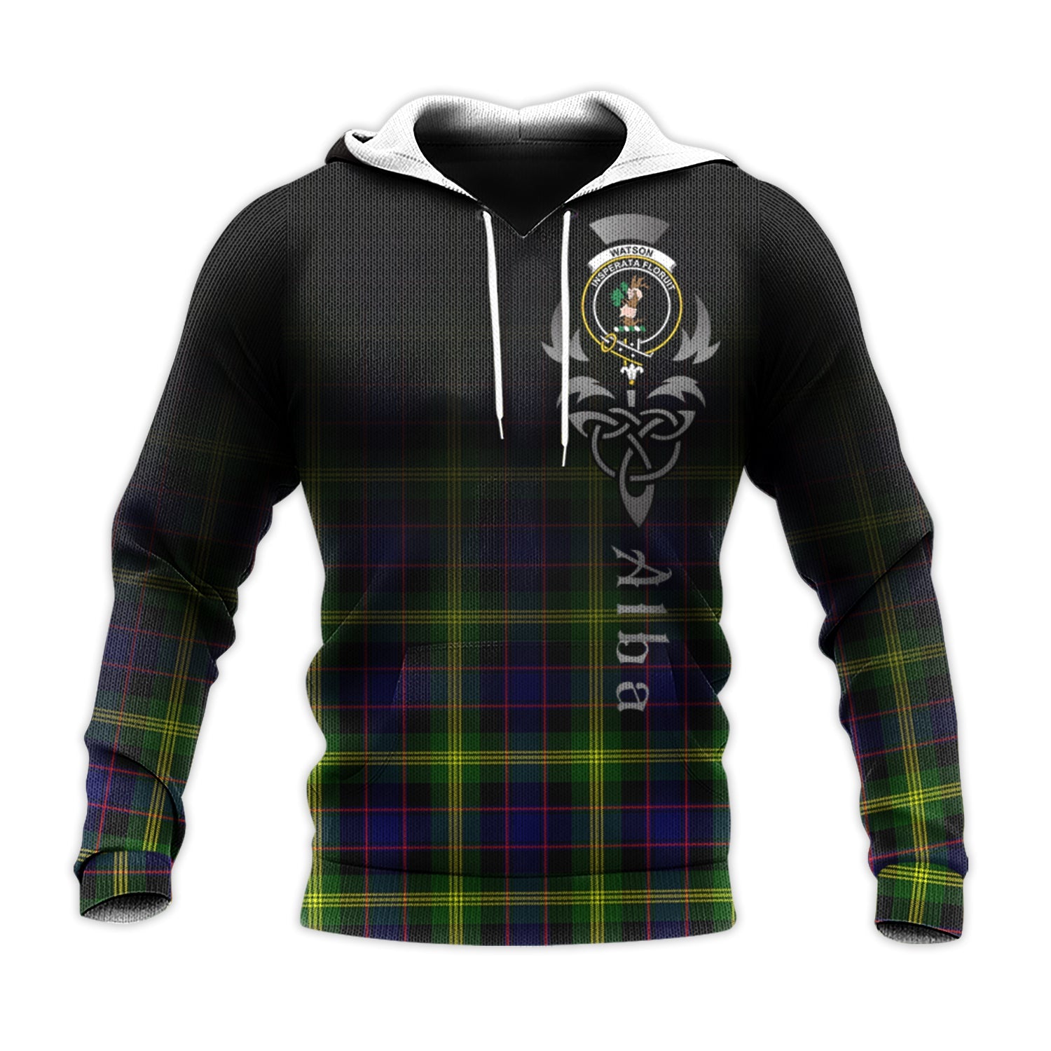 Printivon Watson Modern Tartan Crest Alba Celtic Hoodie