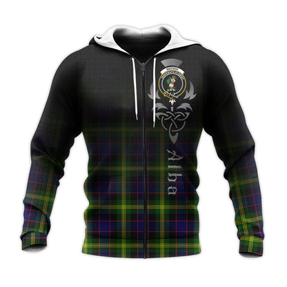 Printivon Watson Modern Tartan Crest Alba Celtic Hoodie
