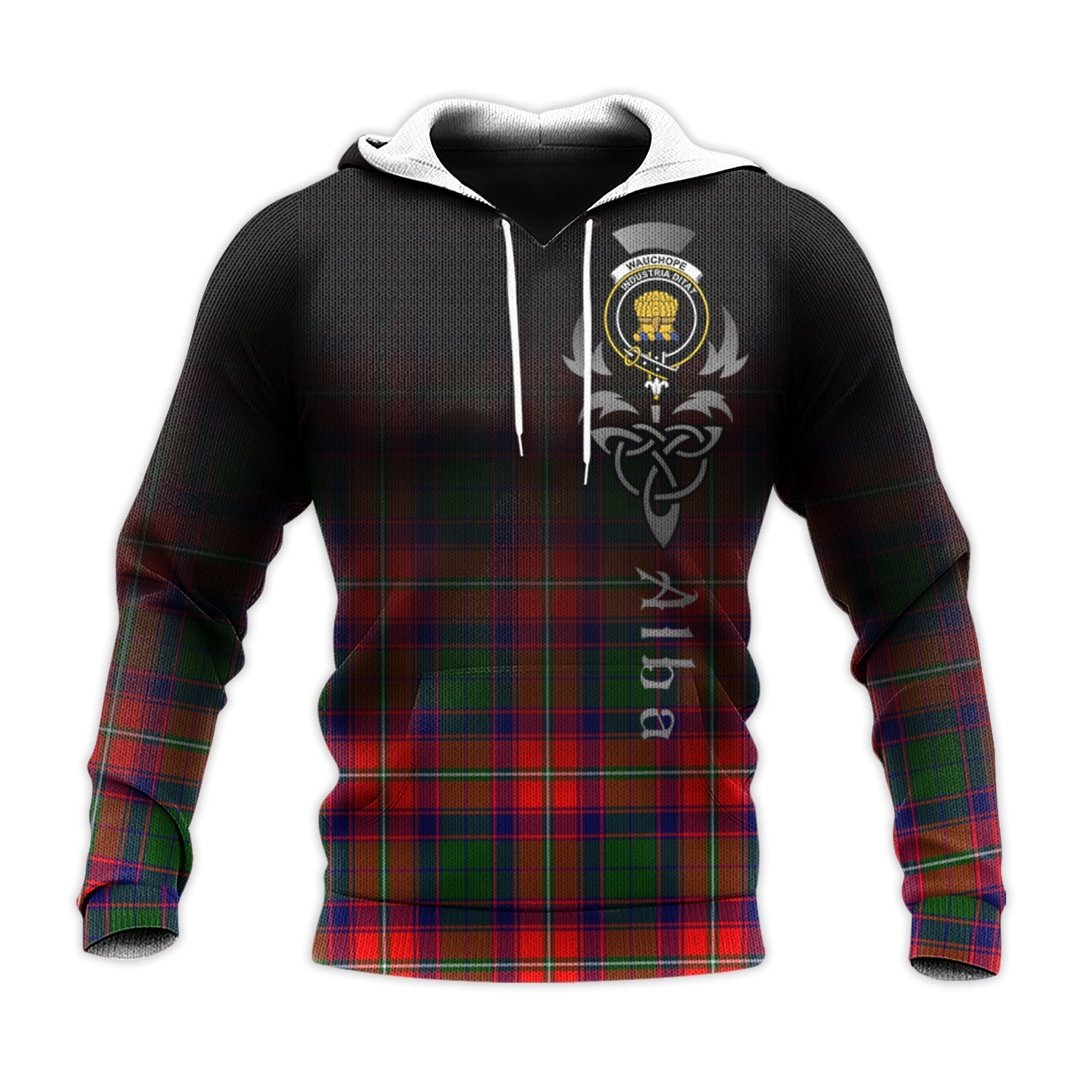 Printivon Wauchope Tartan Crest Alba Celtic Hoodie