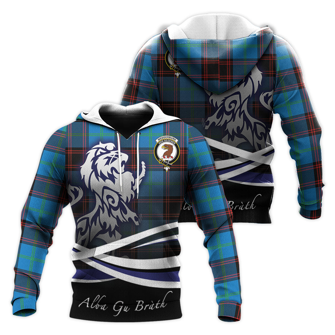 Printivon Wedderburn Tartan Scottish Lion Hoodie