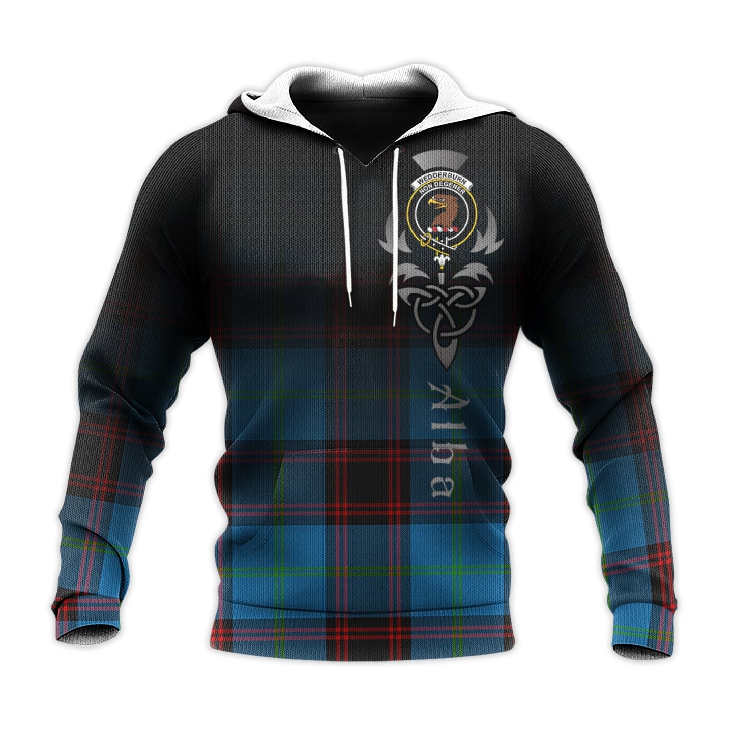 Printivon Wedderburn Tartan Crest Alba Celtic Hoodie