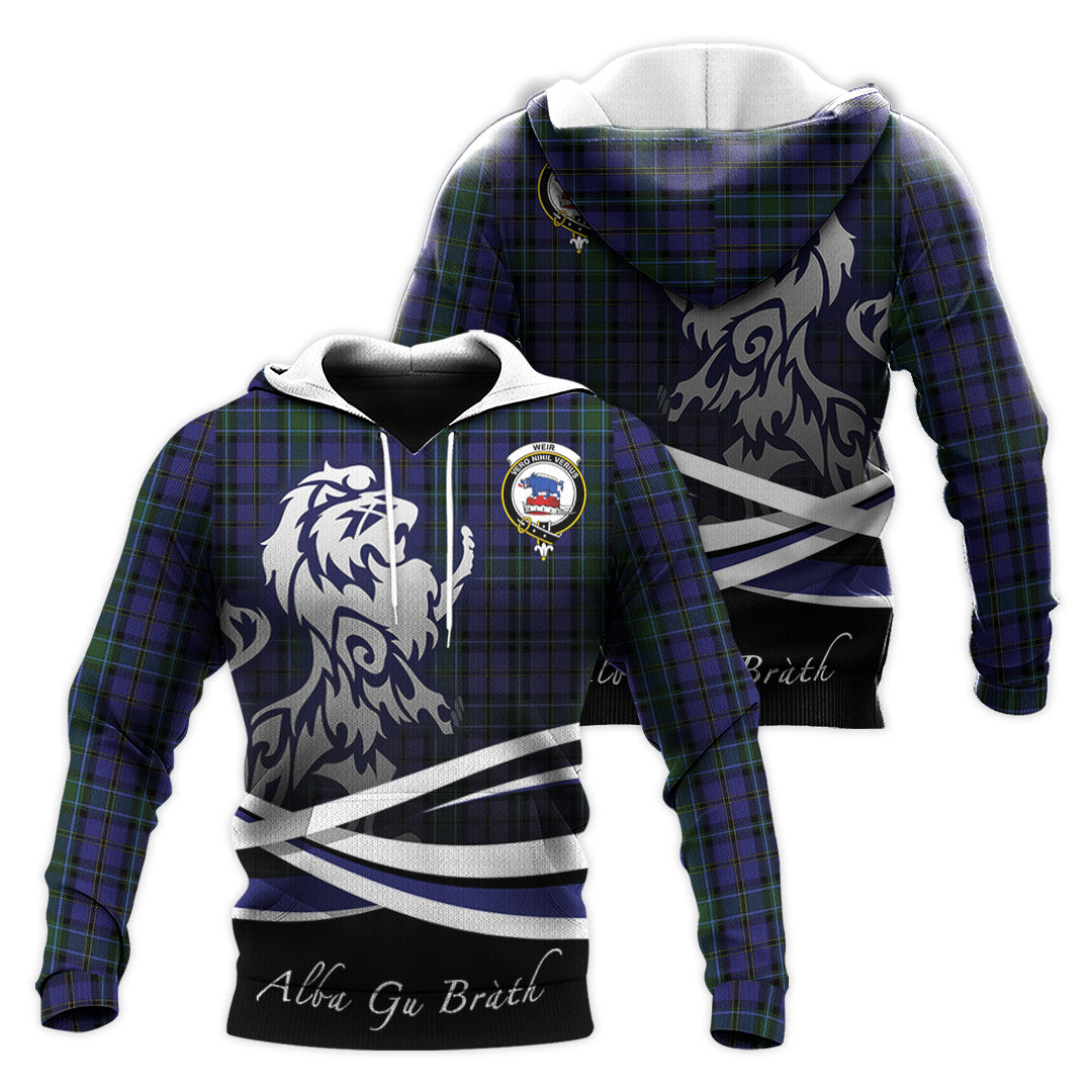 Printivon Weir Tartan Scottish Lion Hoodie