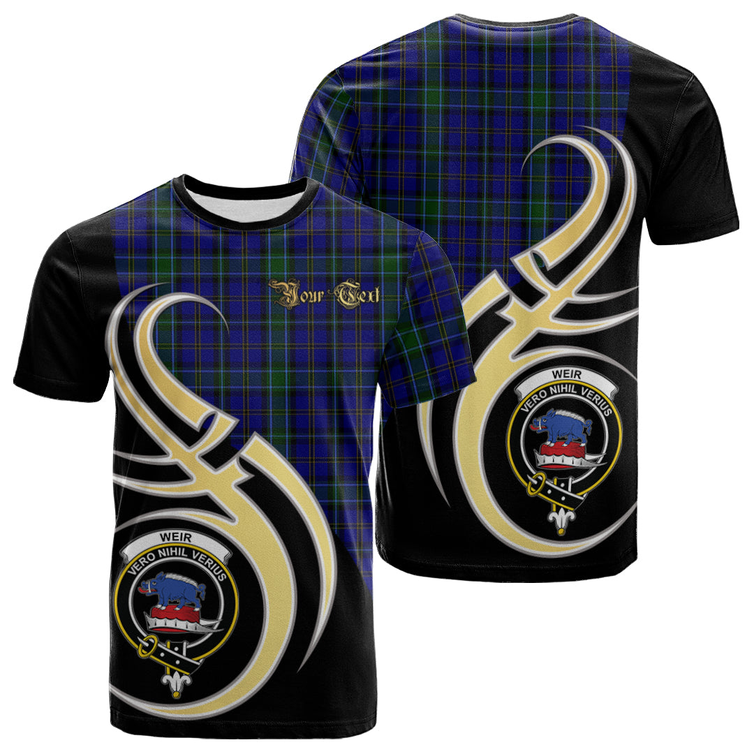 Printivon Weir Tartan Crest Believe In Me T Shirt