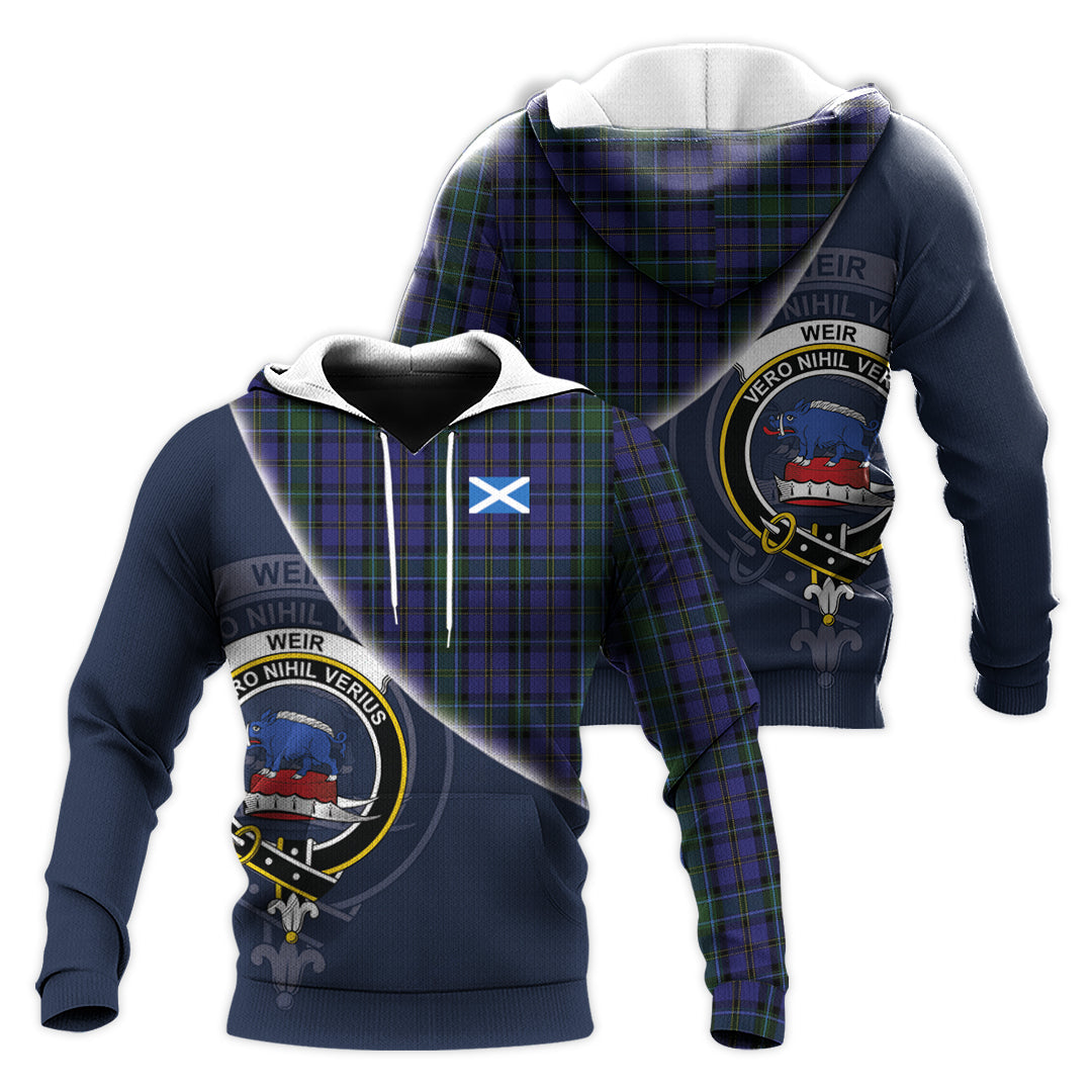 Printivon Weir Tartan Scottish Crest Hoodie