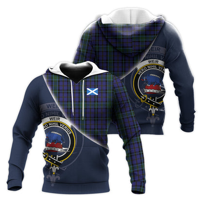 Printivon Weir Tartan Scottish Crest Hoodie