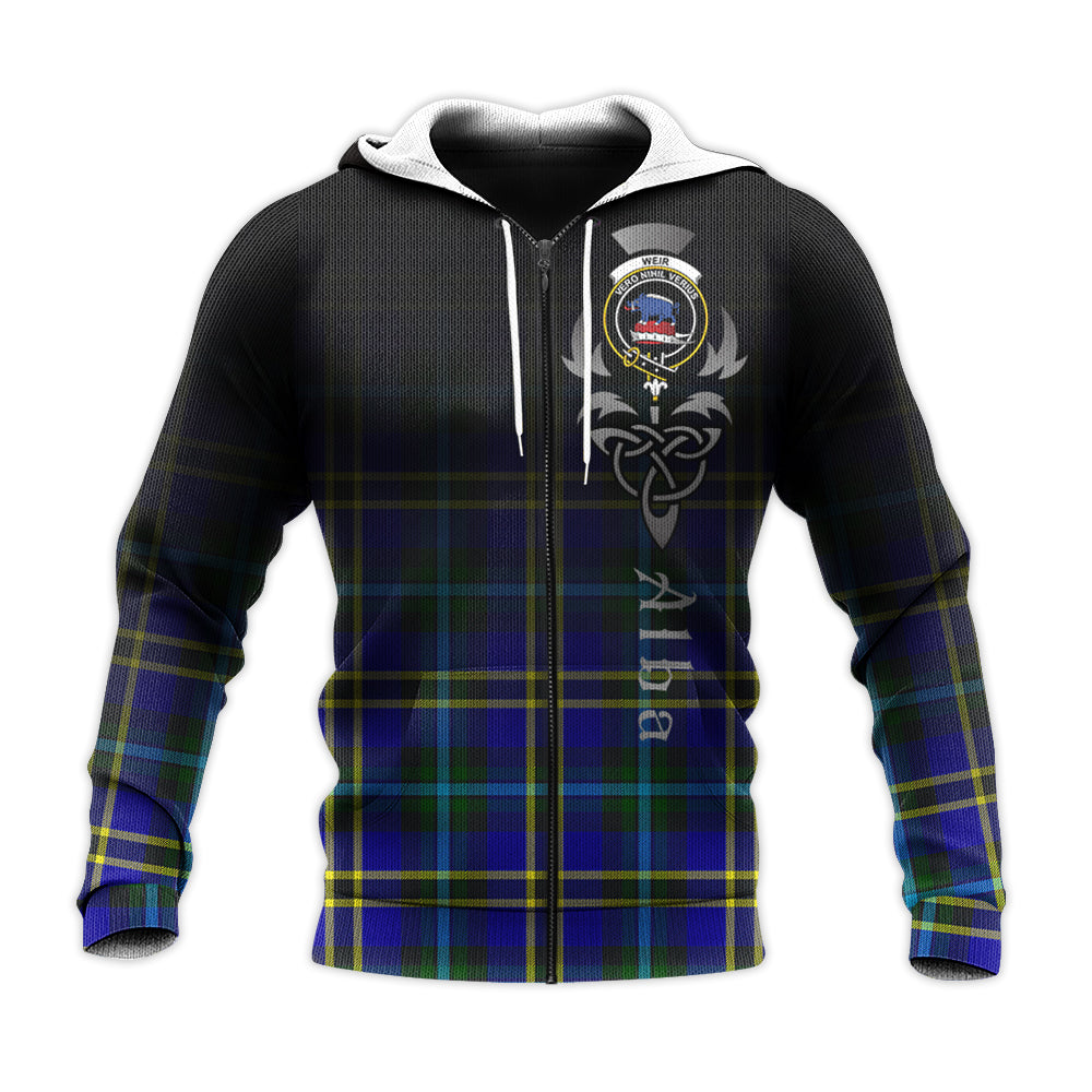 Printivon Weir Modern Tartan Crest Alba Celtic Hoodie