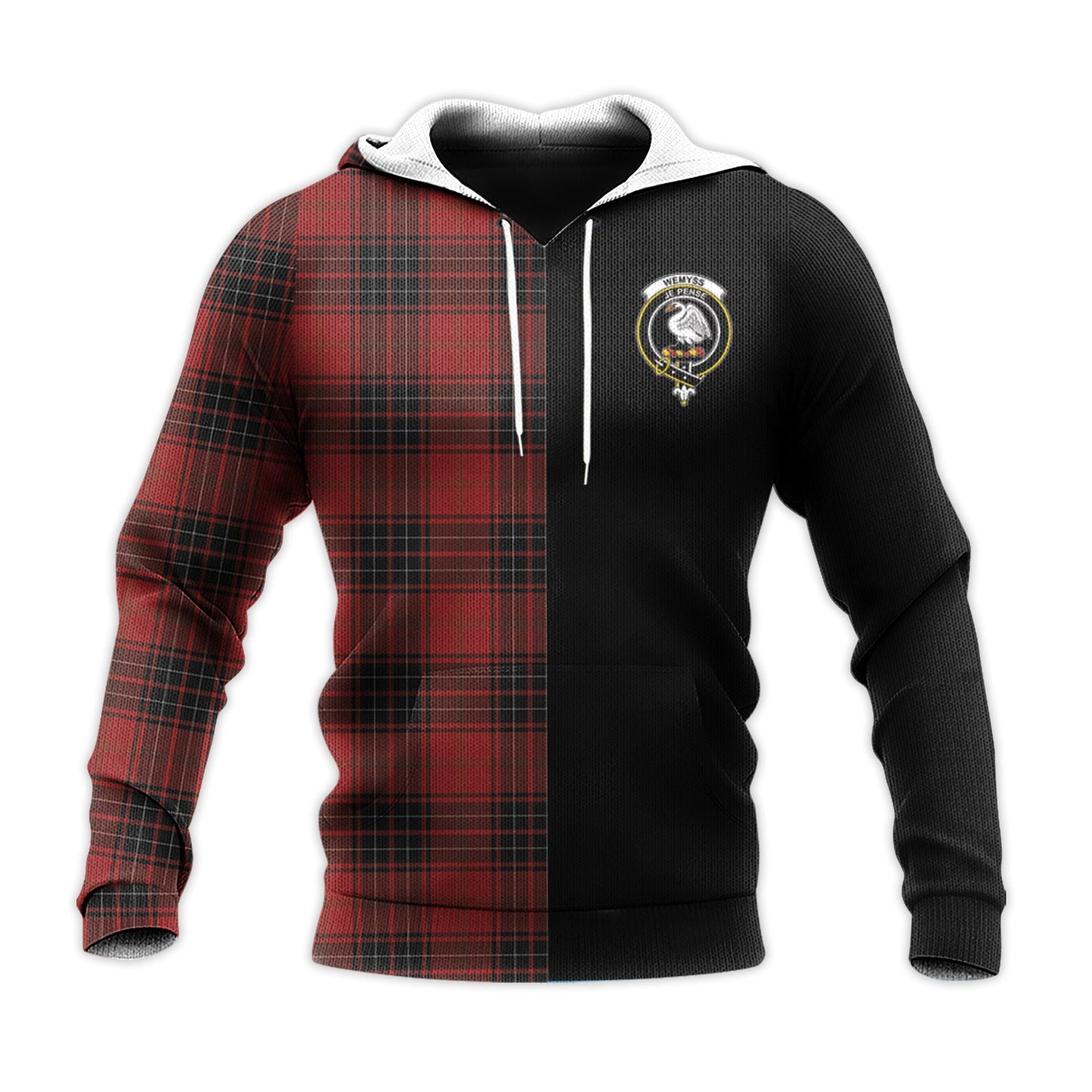 Printivon Wemyss Tartan Personalize Half Hoodie