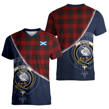Printivon Wemyss Tartan Scottish Crest T Shirt