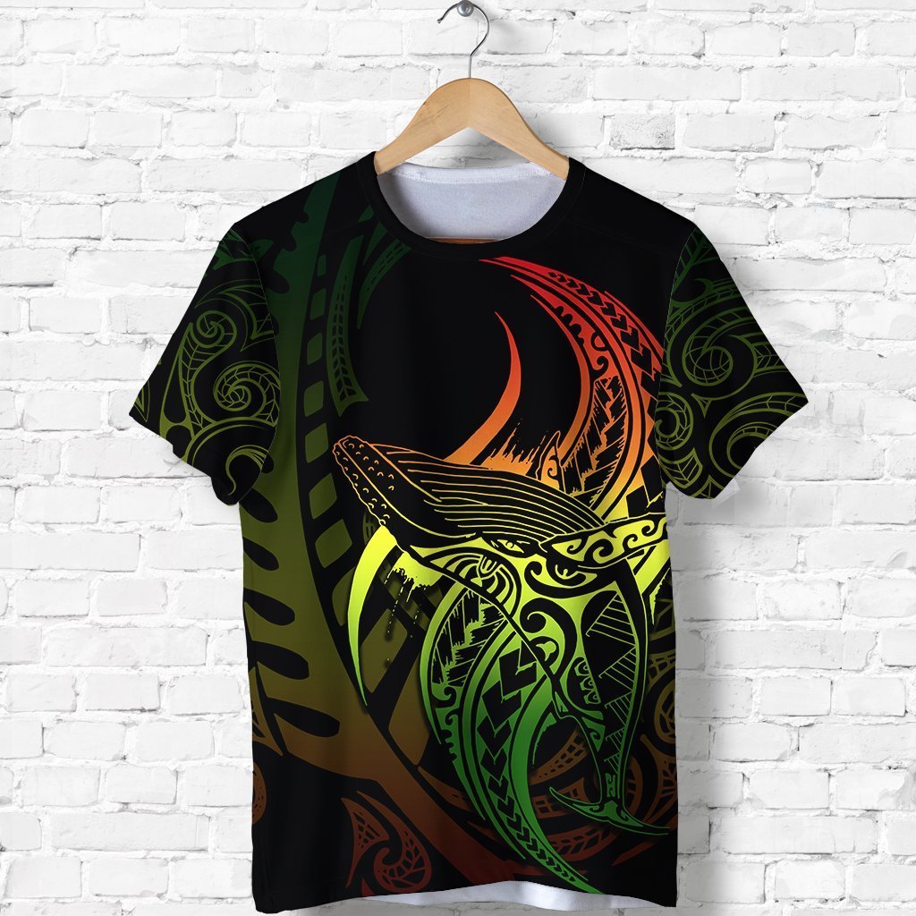 New Zealand Shirt, Maori Humpback Whales Polynesian Tattoo T - Shirt