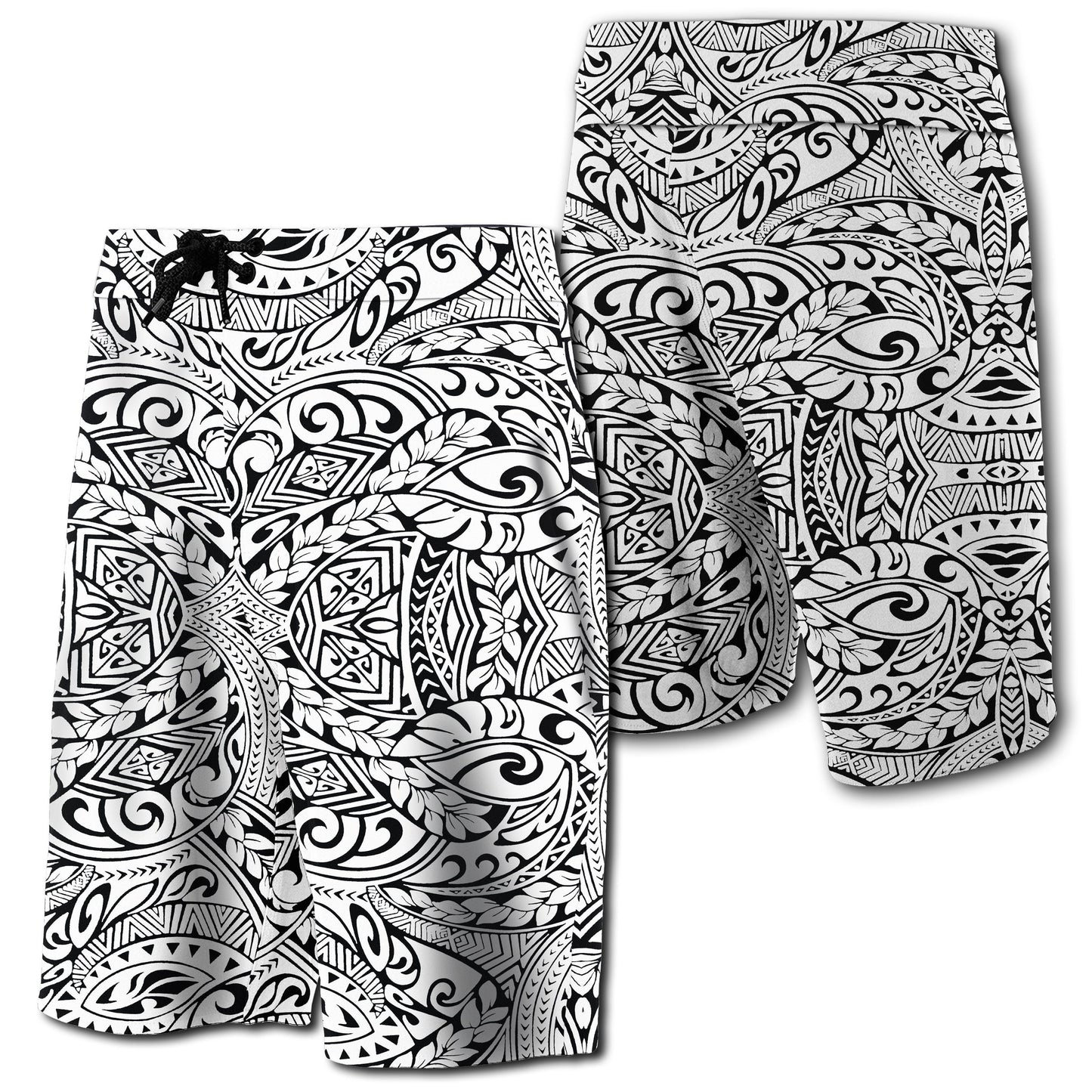 Hawaii Polynesian Culture Board Shorts White