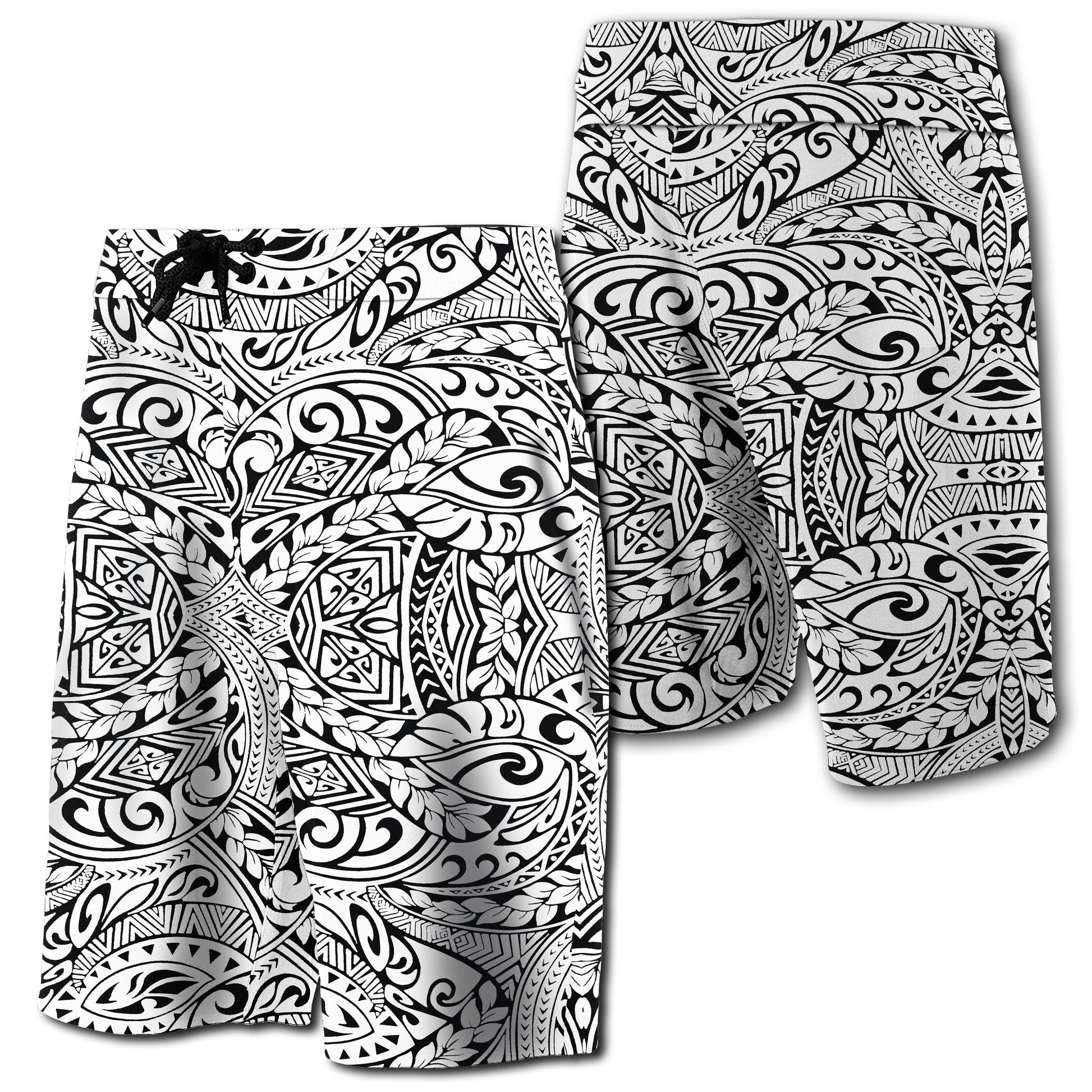 Hawaii Polynesian Culture Board Shorts White