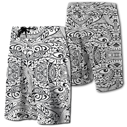 Hawaii Polynesian Culture Board Shorts White
