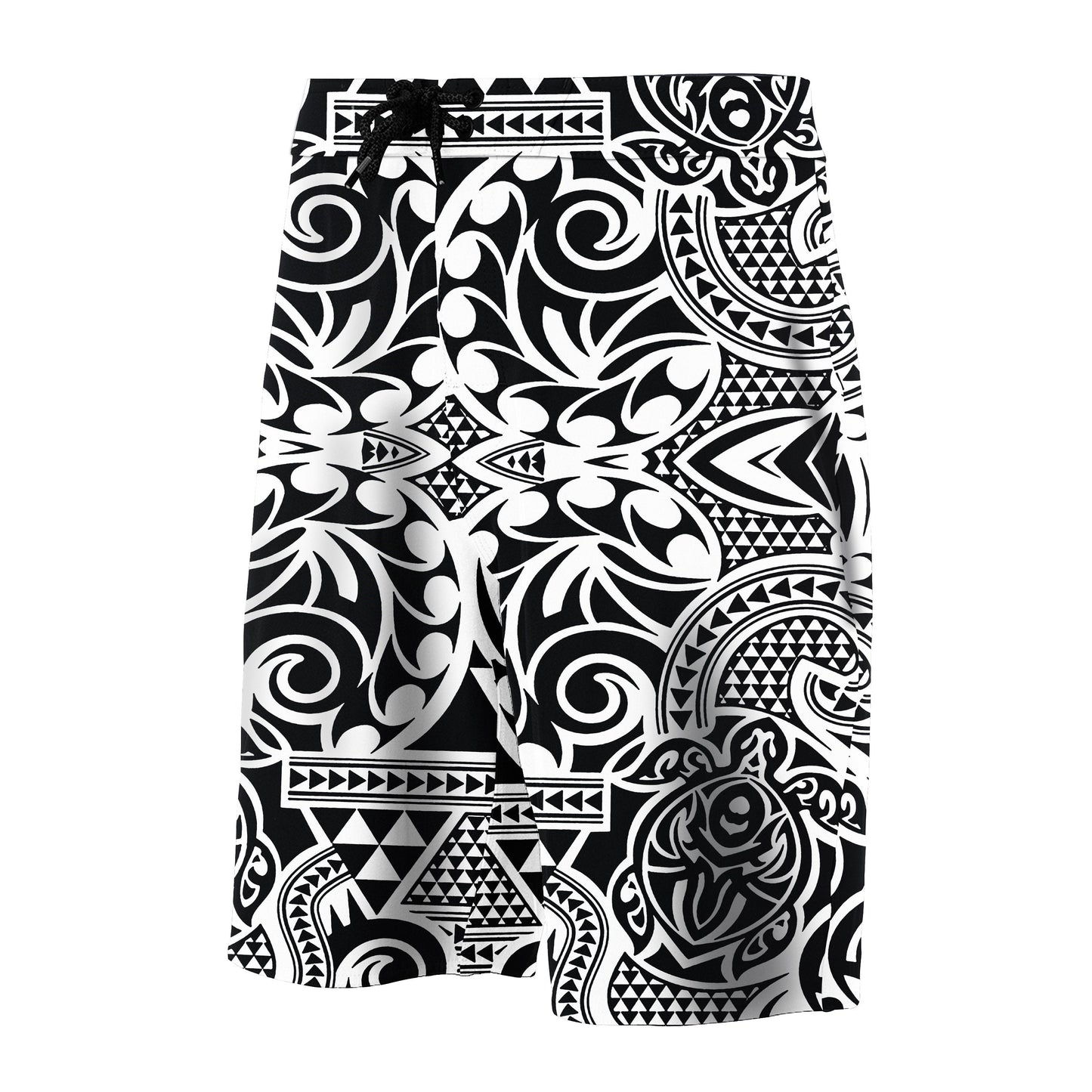 Hawaii Polynesian Tribal Turtle Board Shorts White