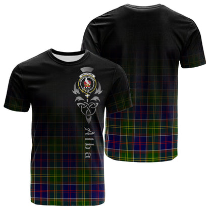 Printivon Whitefoord modern Tartan Crest Alba Celtic T Shirt