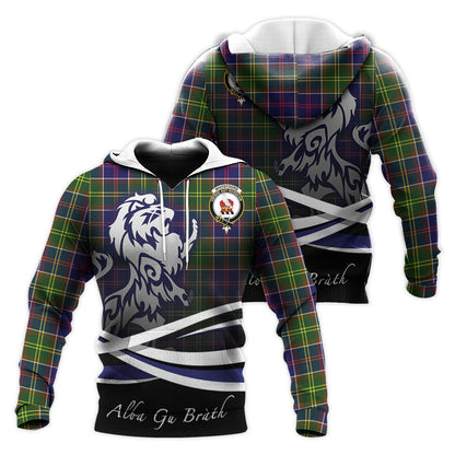 Printivon Whitefoord Modern Tartan Scottish Lion Hoodie