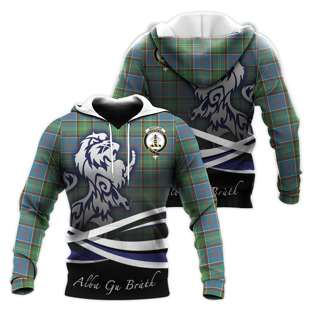 Printivon Whitelaw Tartan Scottish Lion Hoodie