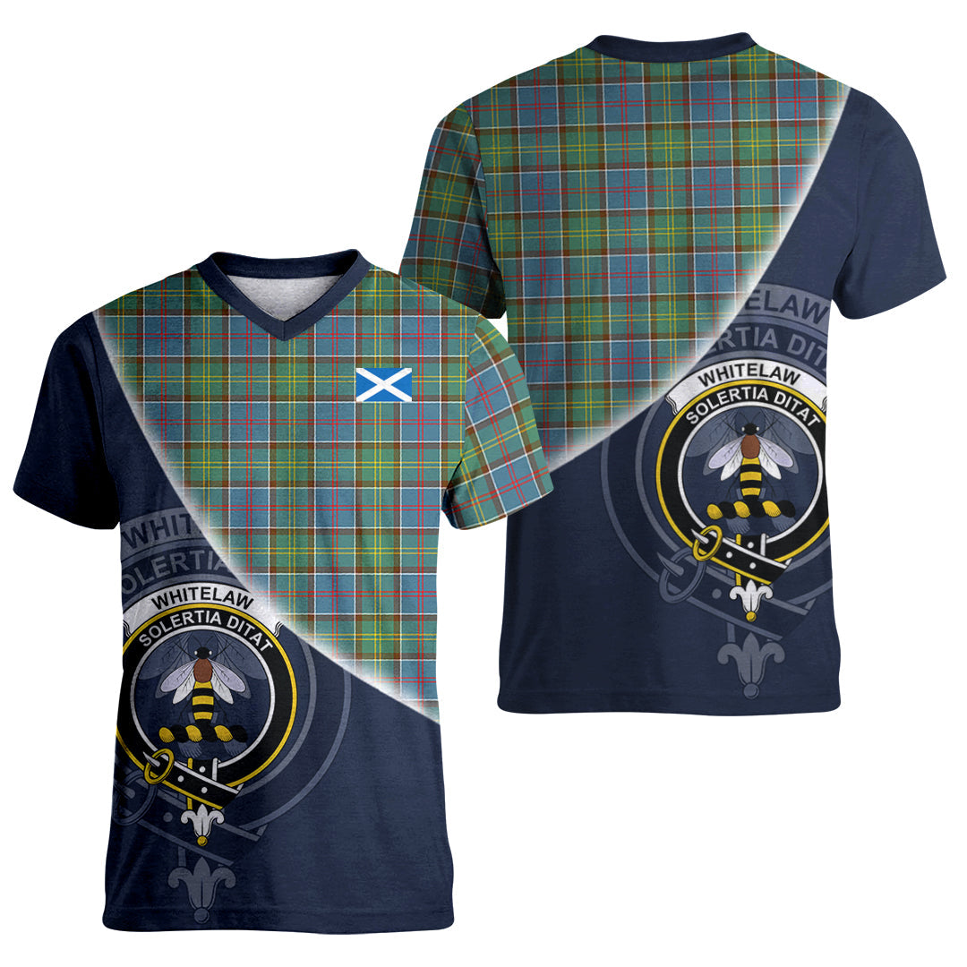 Printivon Whitelaw Tartan Scottish Crest T Shirt