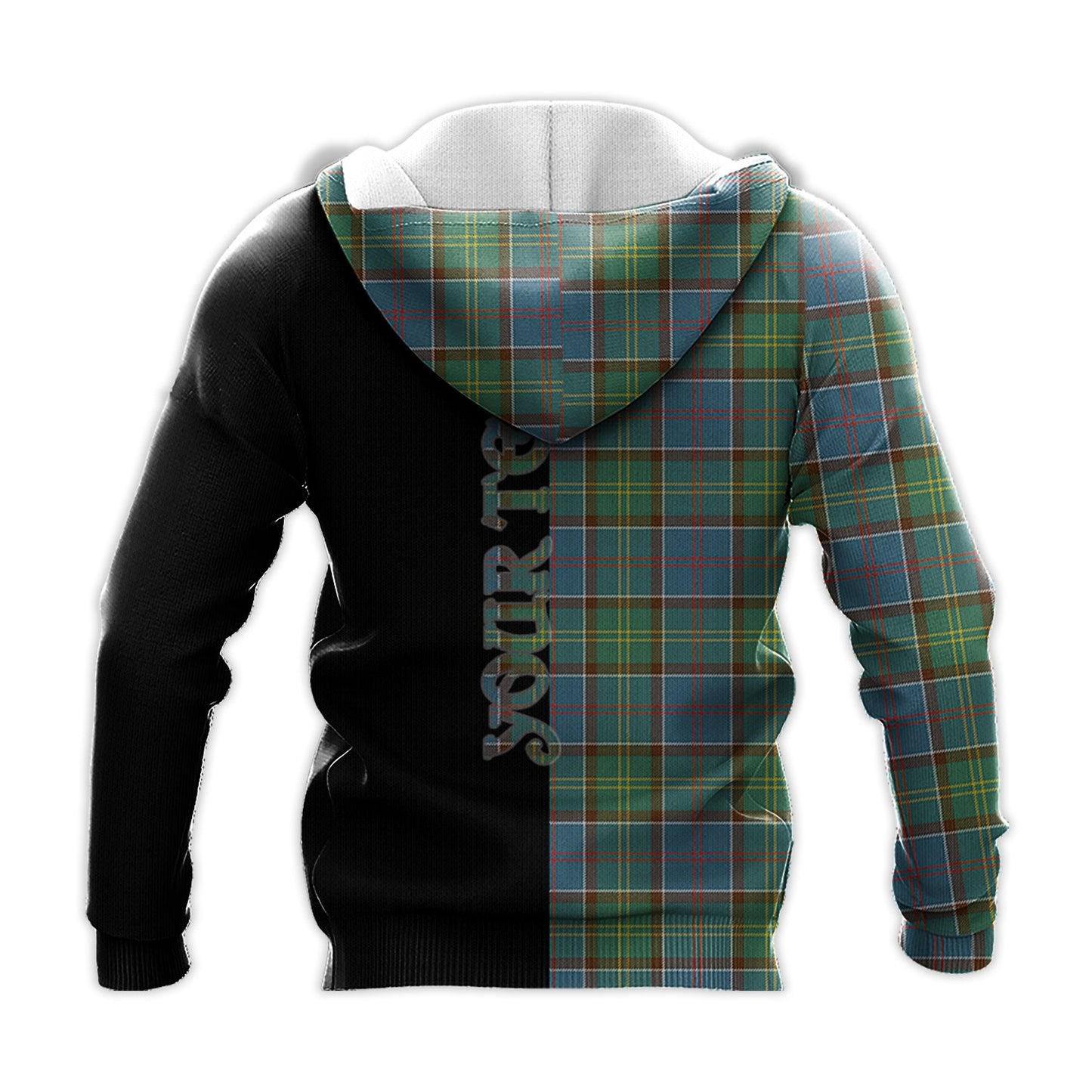 Printivon Whitelaw Tartan Personalize Half Hoodie