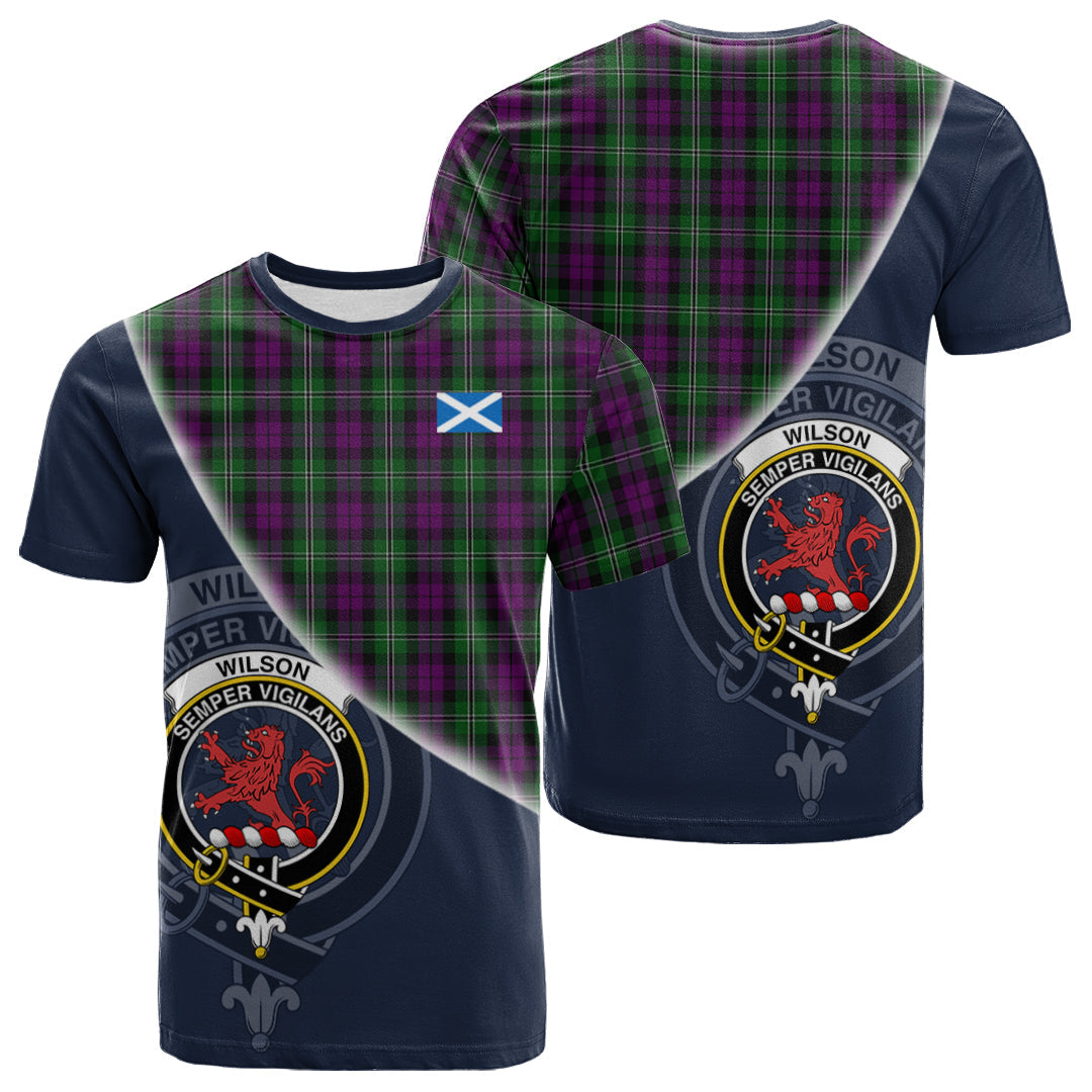 Printivon Wilson Tartan Scottish Crest T Shirt