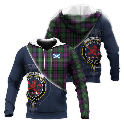 Printivon Wilson Tartan Scottish Crest Hoodie