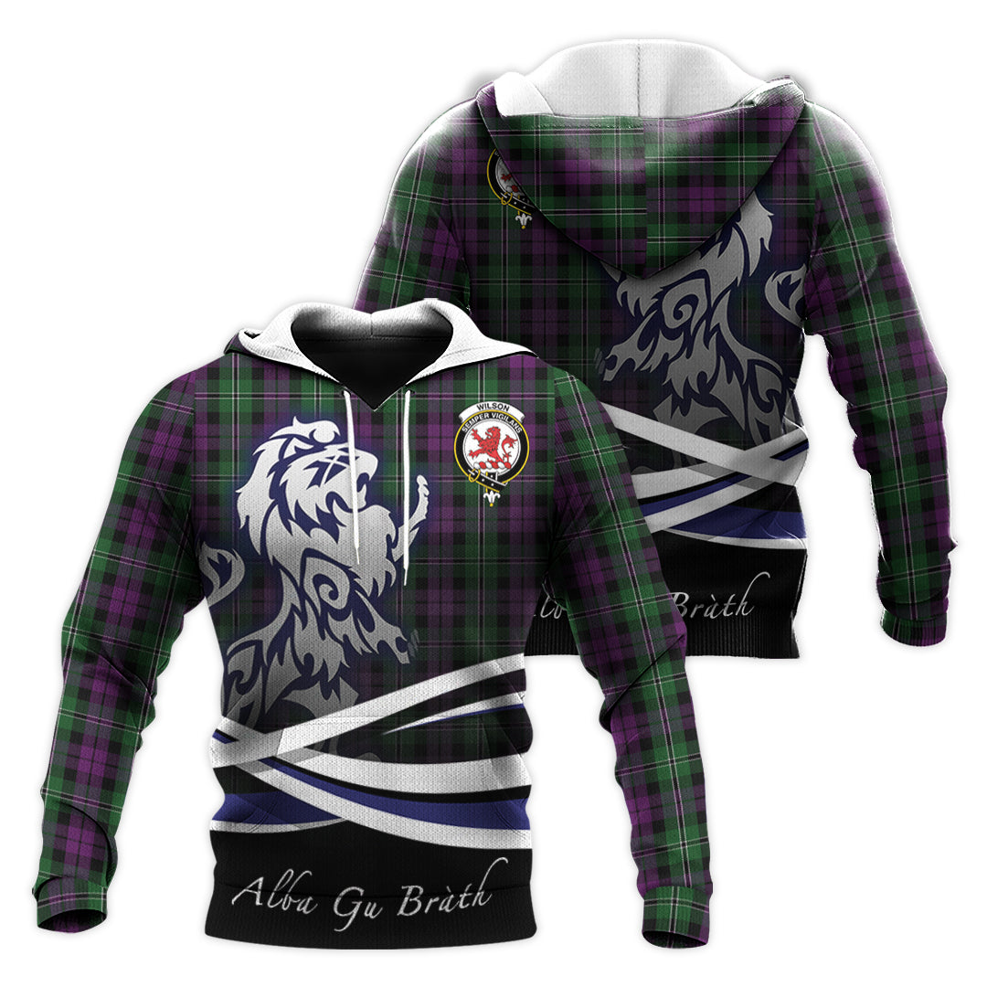 Printivon Wilson Tartan Scottish Lion Hoodie