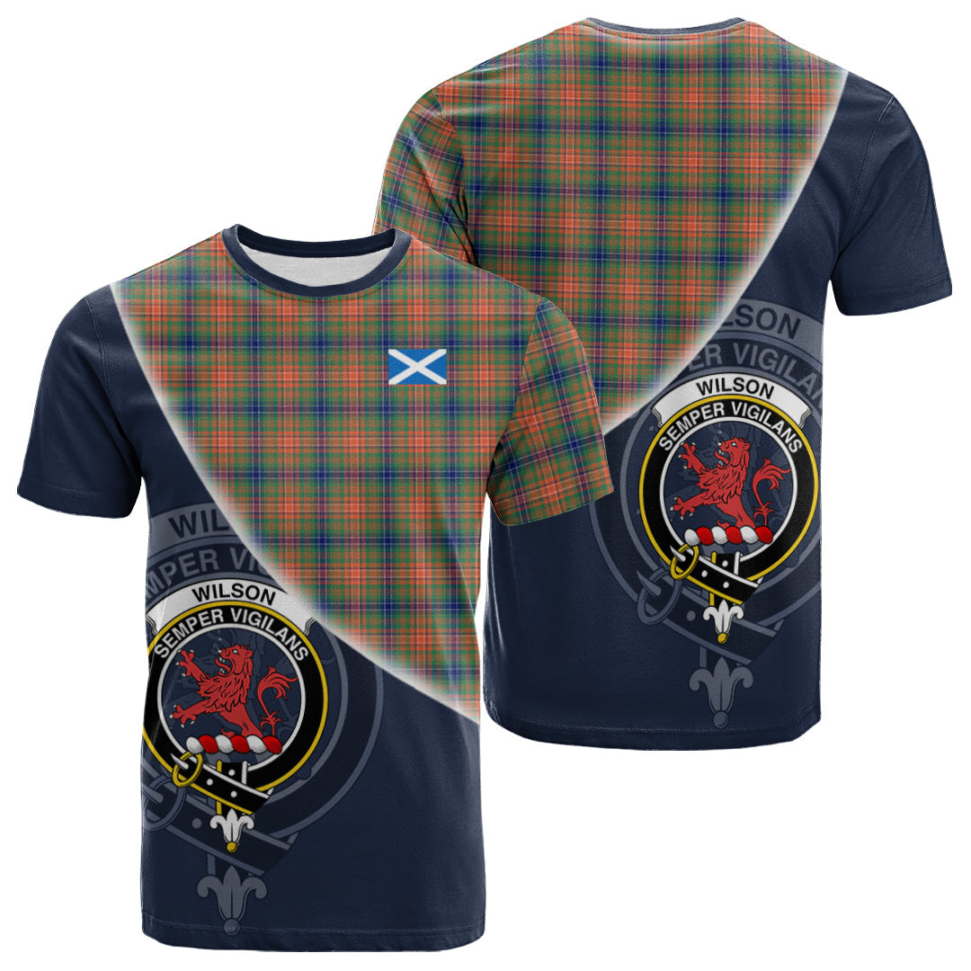 Printivon Wilson Ancient Tartan Scottish Crest T Shirt