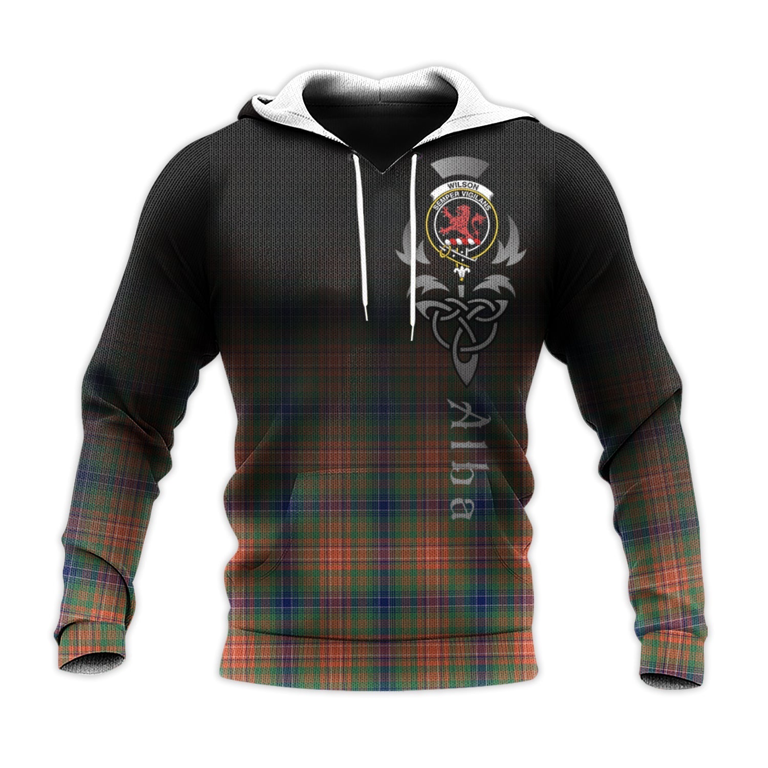 Printivon Wilson Ancient Tartan Crest Alba Celtic Hoodie
