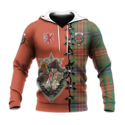 Printivon Wilson Ancient Tartan Hoodie Lion Rampant And Celtic Thistle Style