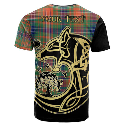 Printivon Wilson Ancient Crest Celtic Wolf Tartan T Shirt Custom Your Text