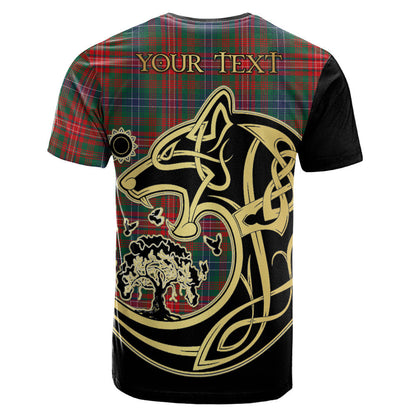 Printivon Wilson Modern Crest Celtic Wolf Tartan T Shirt Custom Your Text