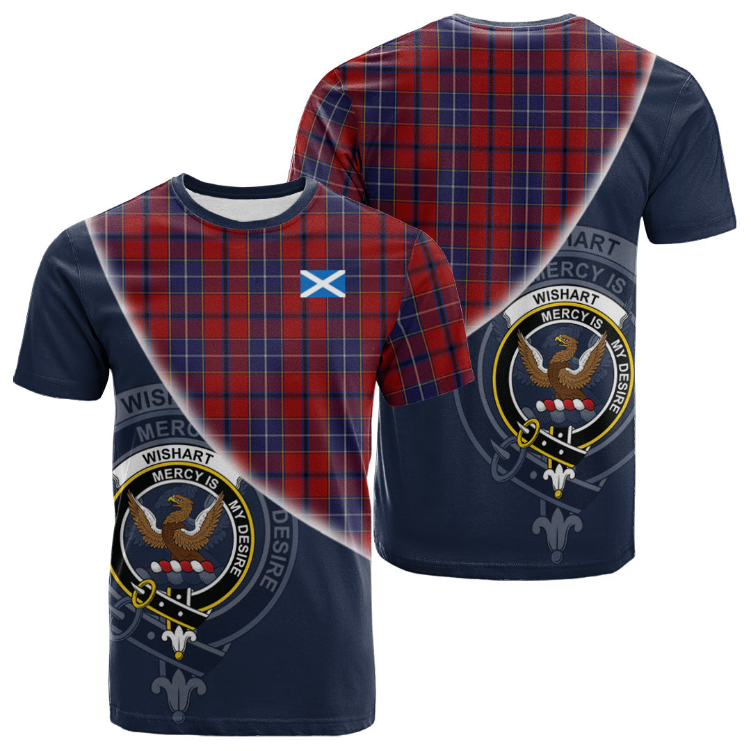 Printivon Wishart Dress Tartan Scottish Crest T Shirt