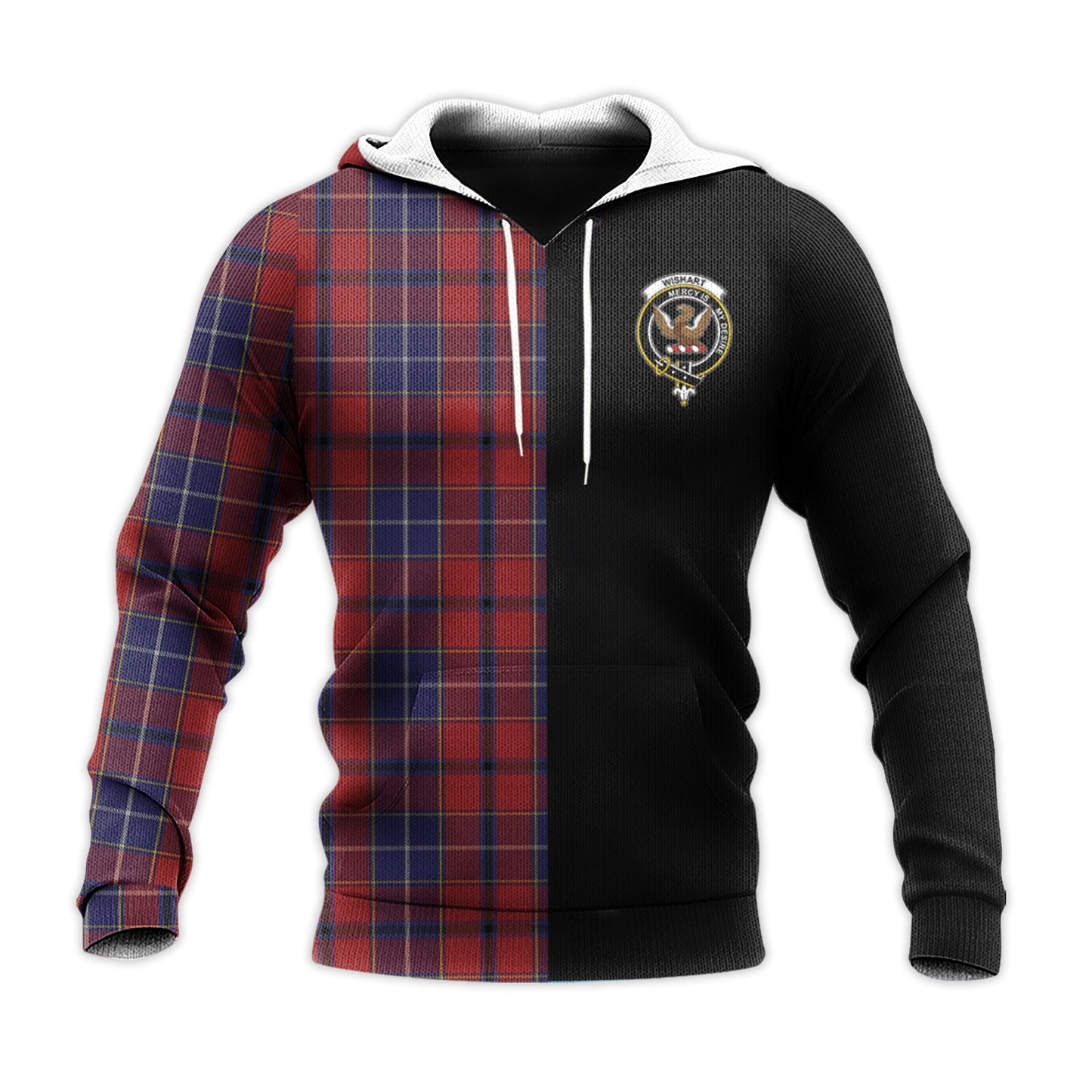 Printivon Wishart Dress Tartan Personalize Half Hoodie