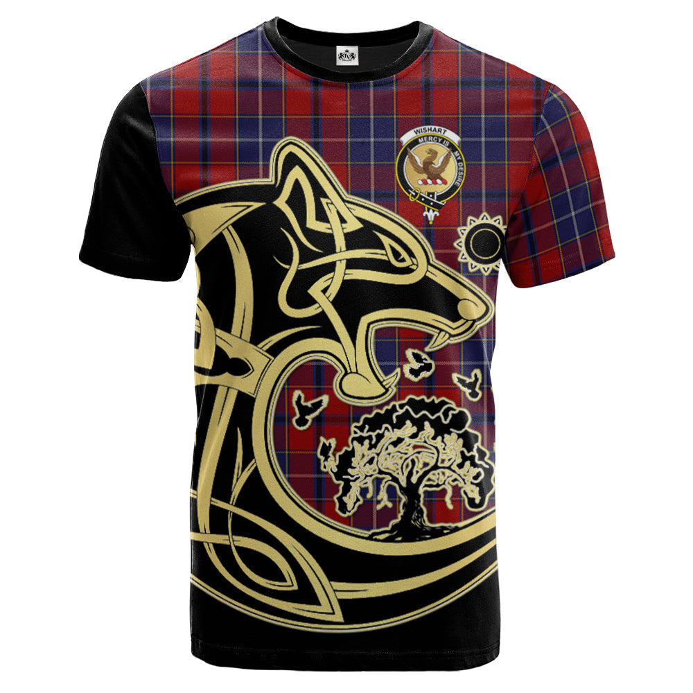 Printivon Wishart Dress Crest Celtic Wolf Tartan T Shirt Custom Your Text